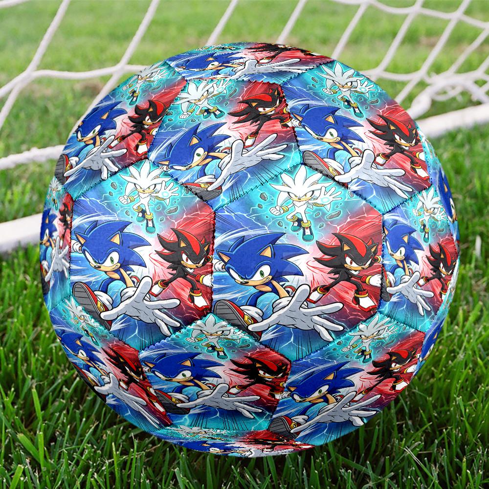 Sonic Theme Size 5 Soccer Ball, Suitable for Both Indoor and Outdoor Matches, a Gift Suitable for Everyone.