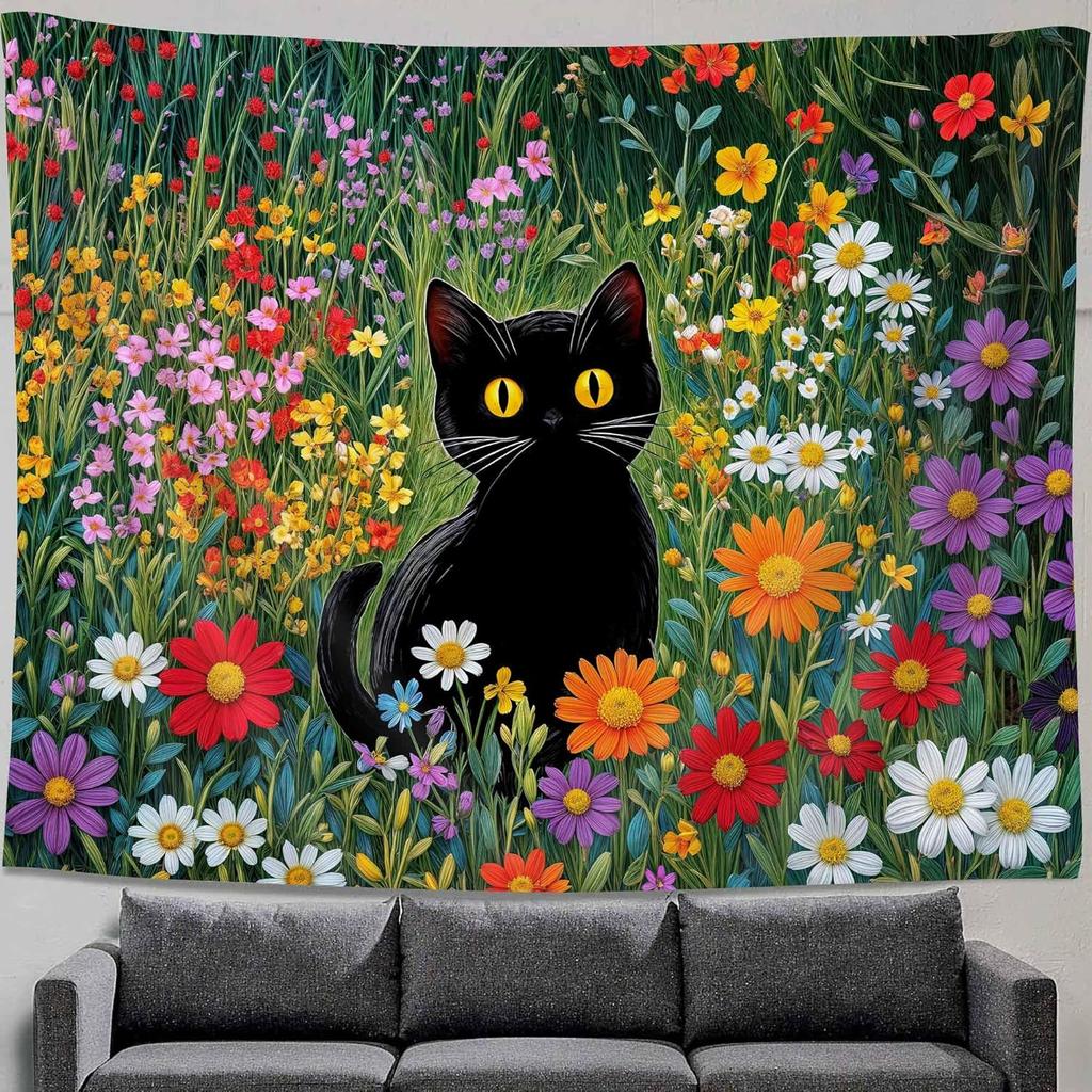 Fantasy Forest Tree Butterfly Wall Hanging Fairy Magical Enchanted Jungle Waterfall Mushroom Tapestry for Bedroom Living Room