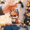 Cute Acrylic Fox Car Interior Decoration Hanging Pendant Charming Gift For Fox Lovers