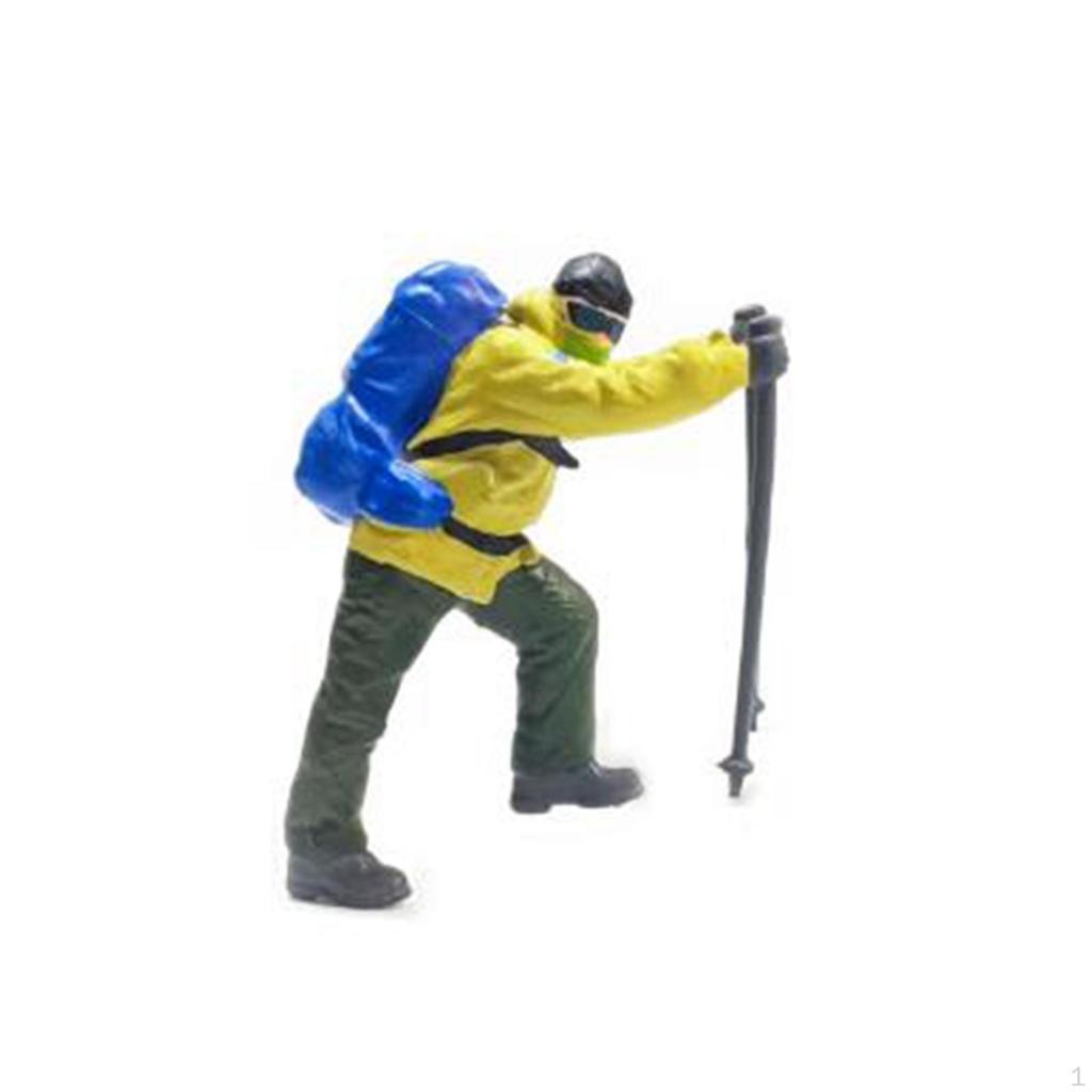 1:64 Scale Unpainted Human Figures, Resin Climbing DIY Crafts, Mini Action Figure for