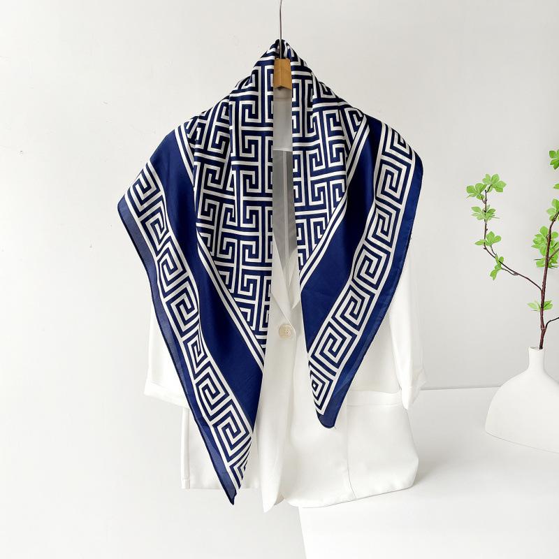 Versatile New Arrival: 90cm Headscarf, Silk Scarf, Square Scarf – Women’s Rayon Satin Square Scarf with a Luxurious Look 90*90cm