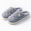 Autumn and Winter New Cotton Slippers Indoor Home Wear-resistant Warm Piled Couple Hair Slippers