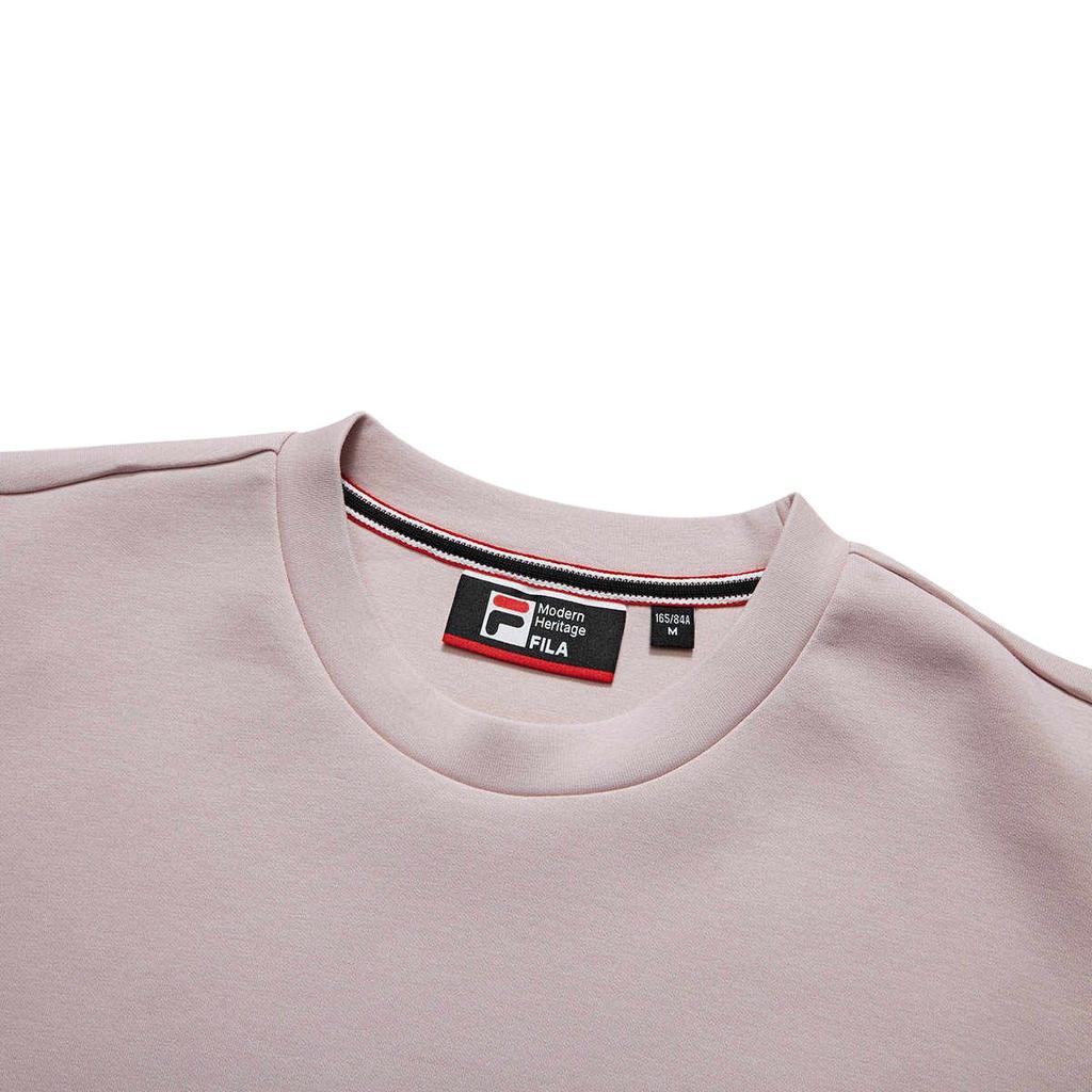 Fila Color Block Sports Crew Neck Sweatshirt Women Sweatshirt Gray Pink F11W131202F-LP