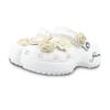 Crocs Classic Platform Clog EVA ZR Zhiran Immortal Bone Flower Pearl French Hand-Painted Versatile Hole Shoes Unisex White