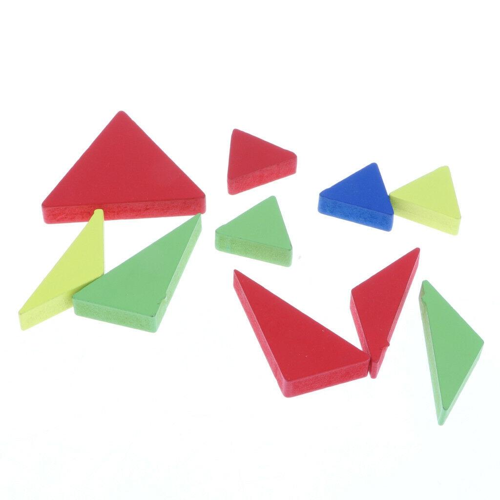 TG50025 WOODEN BLOCKS FIGURES TRIANGLES puzzle fractions