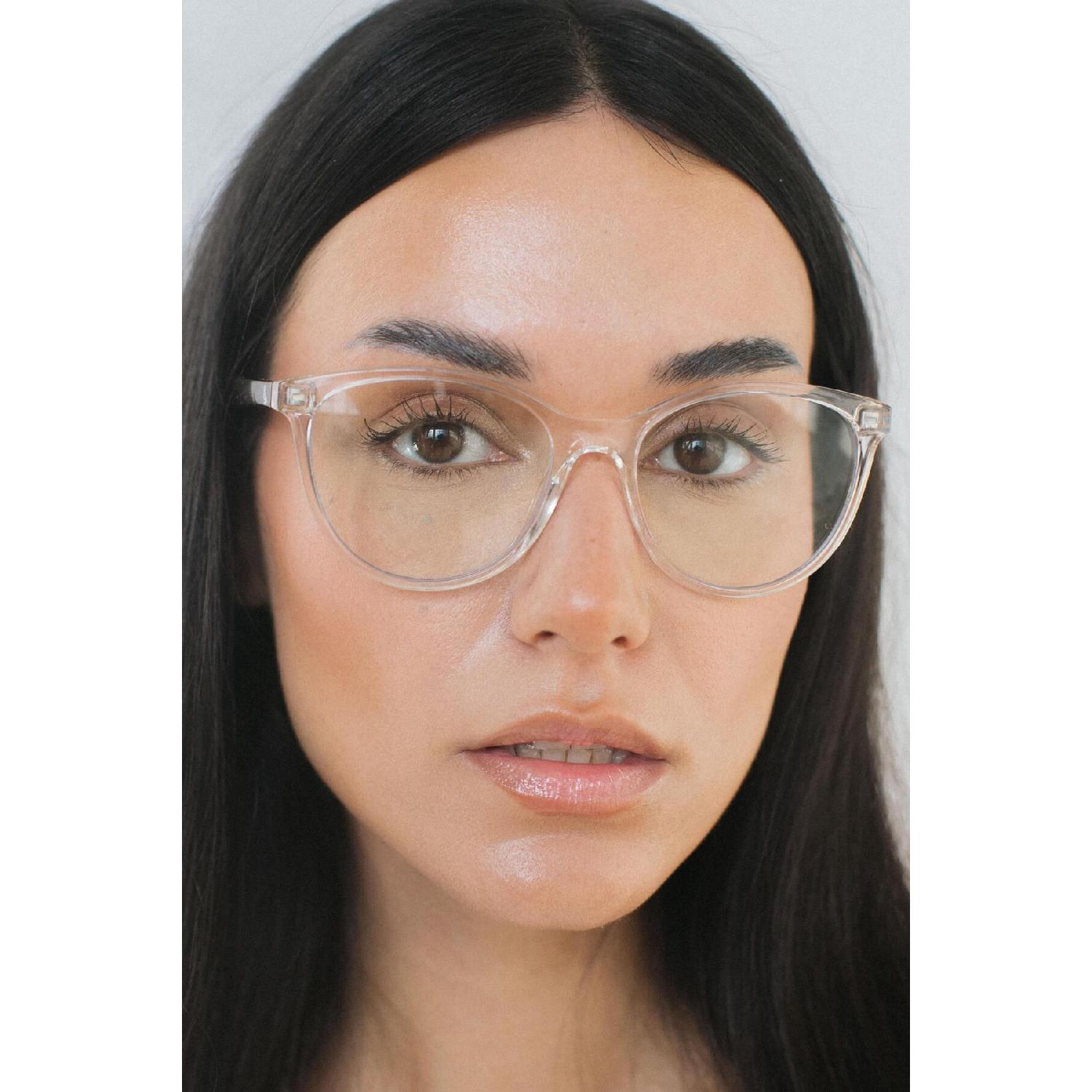 

Eleanor Clear Leopard Blue Light Protective Glasses белый