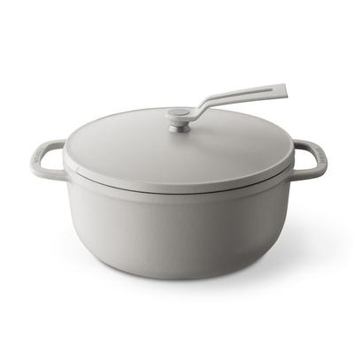 Vermicular Odlévaný smaltovaný hrnec 22 cm Matný plátěný Béžový Vaření bez vody Pečeme Specializovaná kniha receptů Včetně Hrnec do trouby 2 Samostatně stojící víko