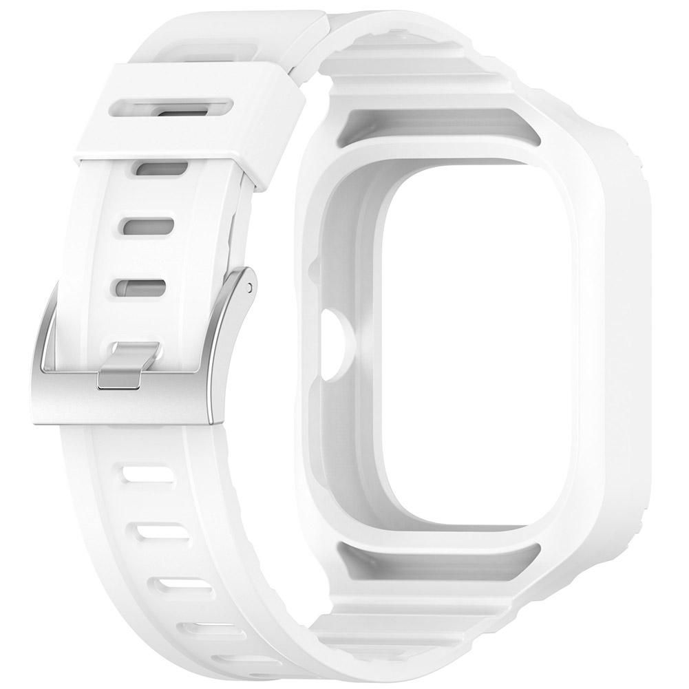 2 In 1 For Redmi Watch 4 Case + Band Silicone Watch Band Strap + Protective Case Cover Wristband Replacement Watch Accessories