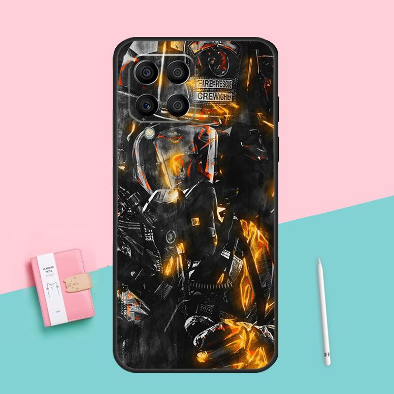 Firefighter Fire Love For Samsung Galaxy M53 M33 M32 M16 M06 M12 M55 M15 M35 M14 M34 M54 M11 M21 M31 M13 M52 Case
