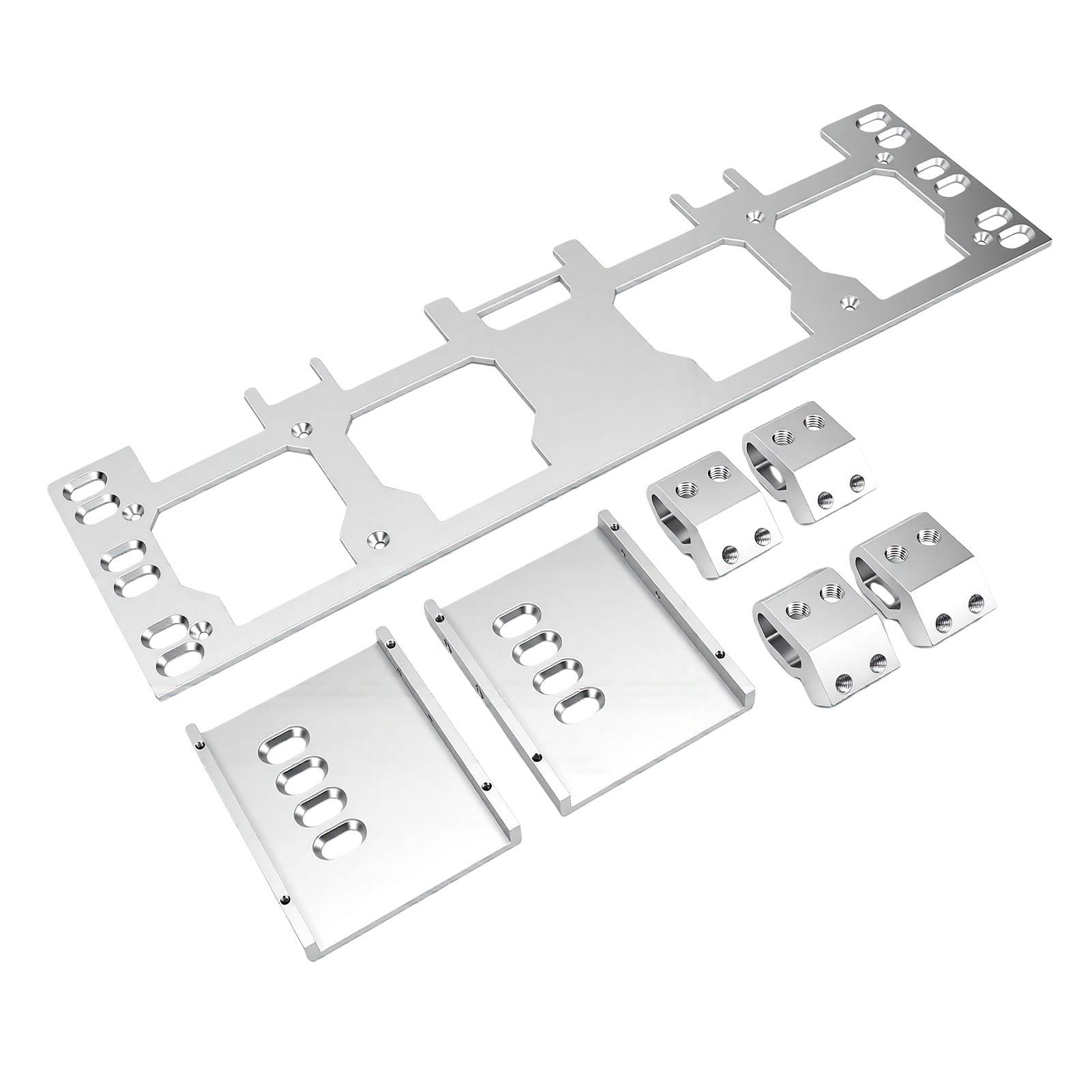 Plaque de montage pour boîte à outils compatible avec la boîte à outils roulante modulaire Packout Support d'organisateur avant Alliage d'aluminium Argenté
