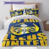 Leeds Crest Custom Name Pattern Bedding Quilt Set Quilt Cover Pillowcase Home Birthday Gift(1 * duvet cover + 2 * pillowcase, without core)