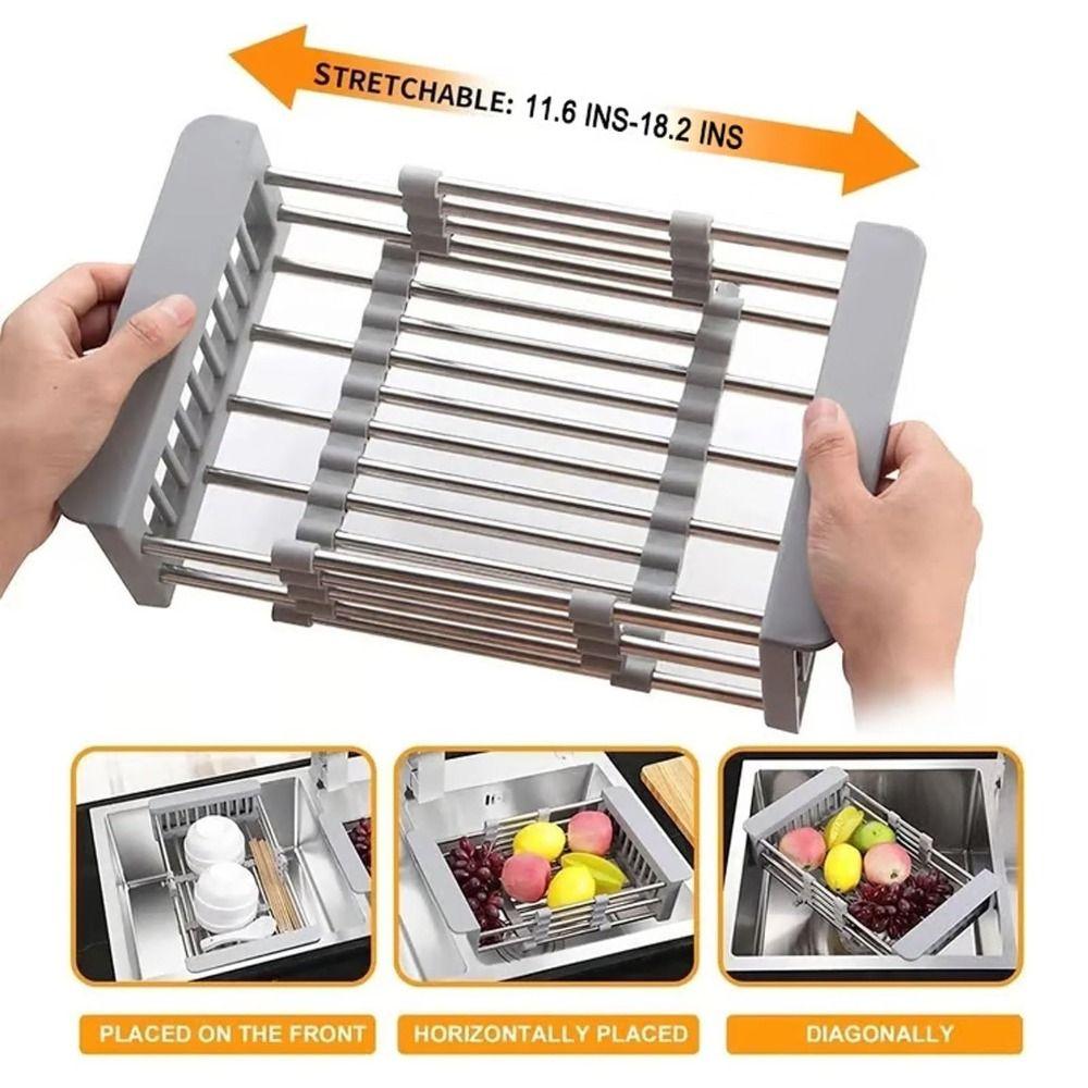 Extend Sink Rack Portable Extender Basket for Vegetables New Kitchen Sinks Accessories