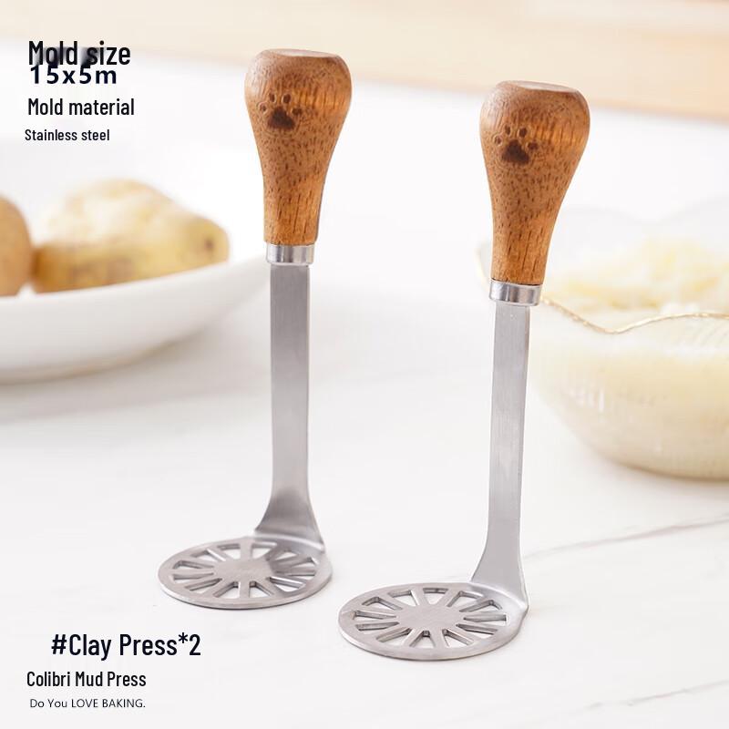 Деревянная ручка для картофелемялки в виде кошачьей лапы (2-Pack)