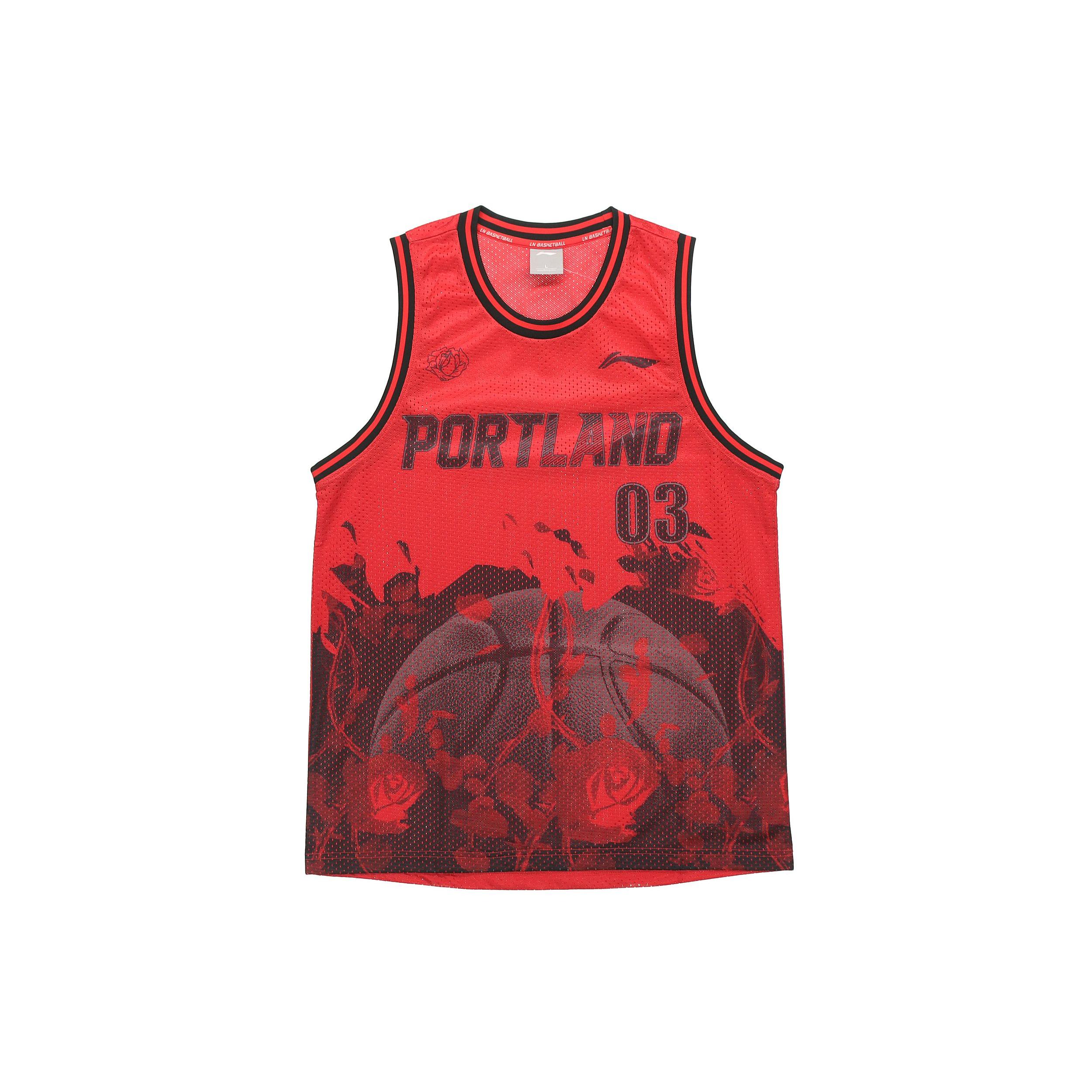 Li Ning Sports Basketball Collection Basketball Jersey Men s Bright Neon AAYQ089-3 S