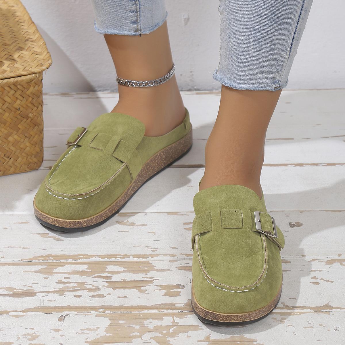 

Женская дизайнерская обувь для женщин Ретро Комфорт Плоские Летние туфли больших размеров Женские туфли на платформе Сабо Женские кроссовки Zapatos De Mujer 44 армия зеленый