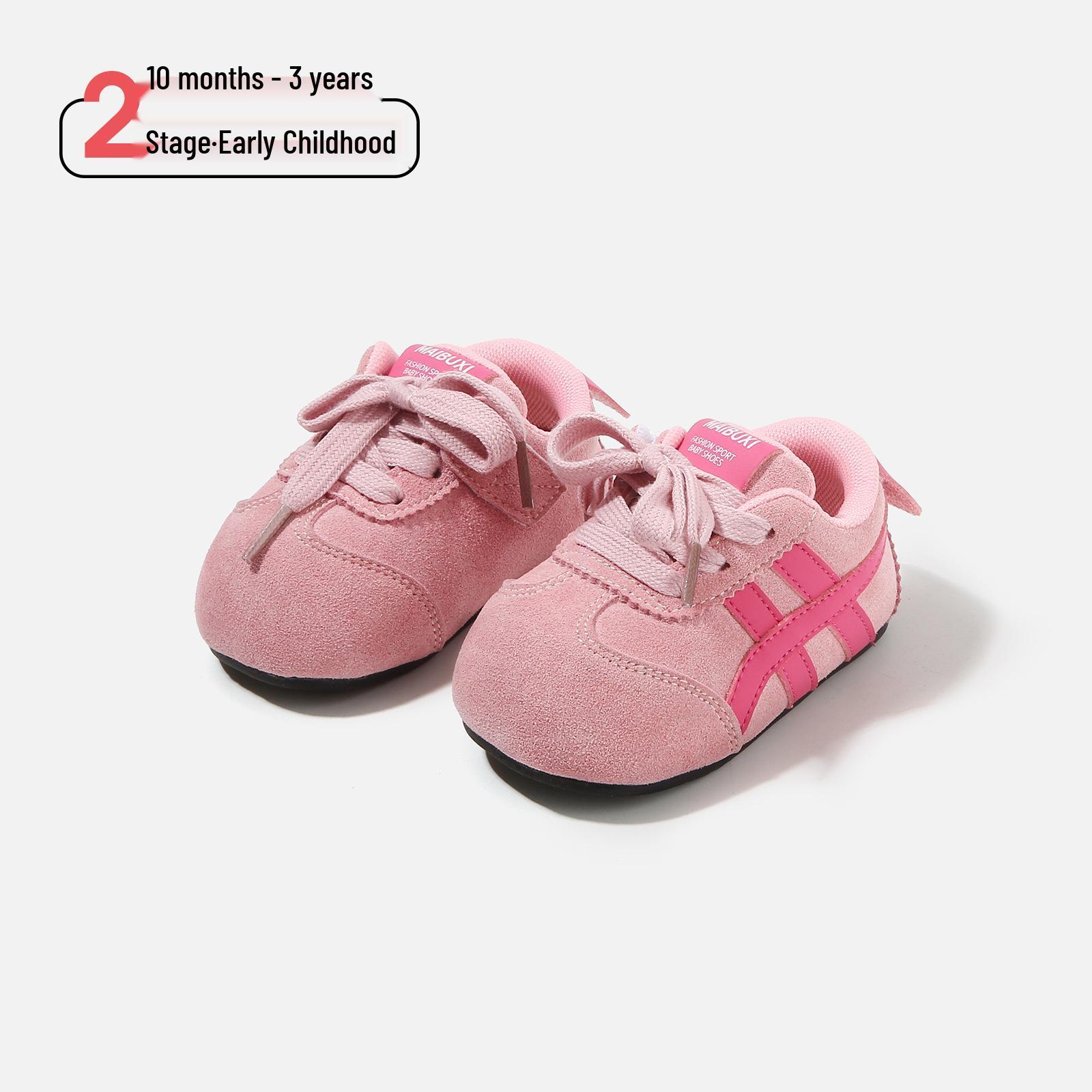 

Spring 2026 Kids Fashionable Non-Slip Sports Loafers for Boys and Girls - Soft Sole Casual Board Shoes Size 16 / Inner Length 12.5 cm рожевий