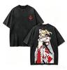 Vintage Washed Fate Mordred Graphic T Shirt Soft Cotton Short Sleeve Oversized Loose Unisex Anime Fate Series Streetwear Tops