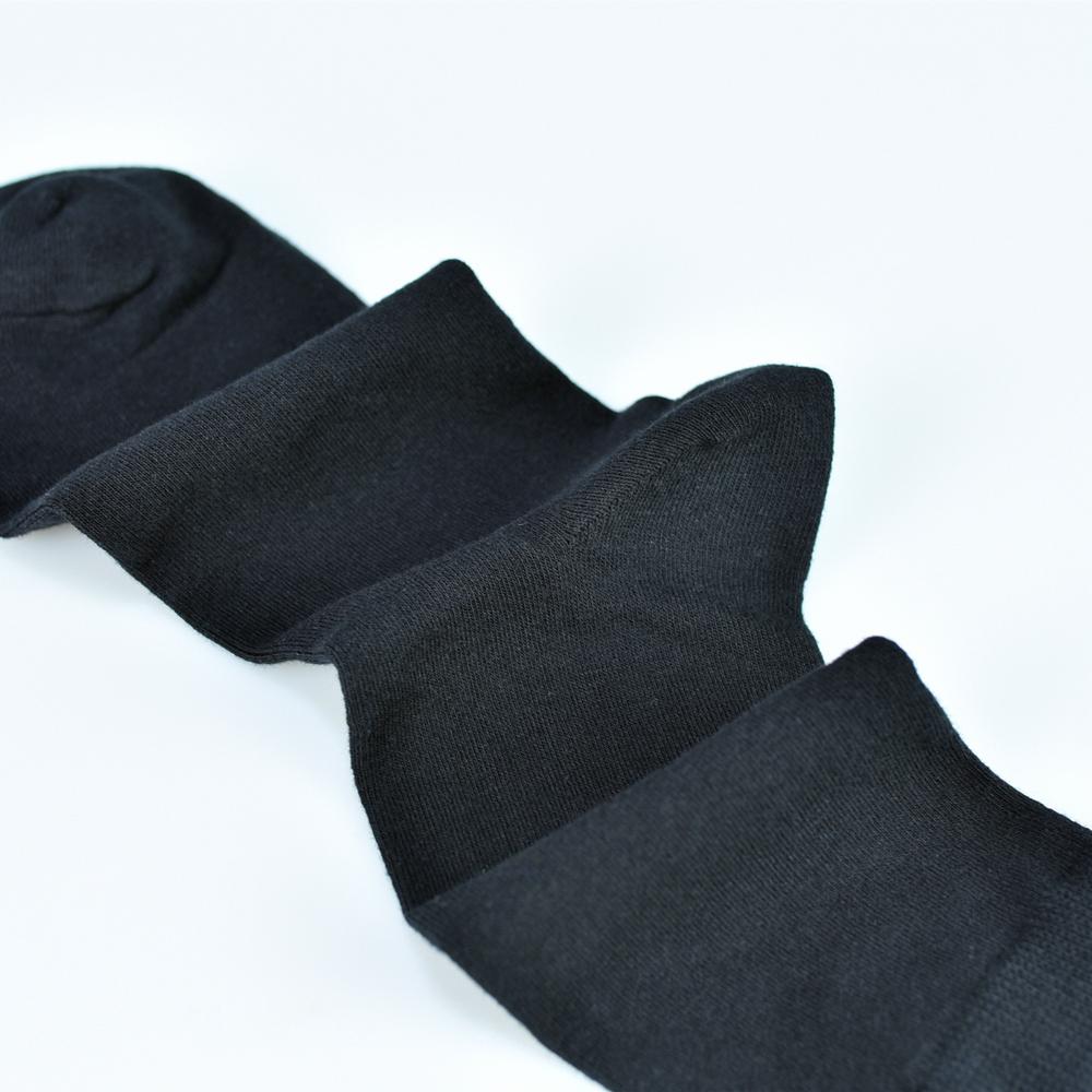 Men's Black Cotton Dress Crew Socks