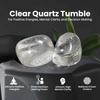 Original Clear Quartz Tumble - Natural Charged Clear Quartz Crystal Tumble for Positive Energy, Focus, Emotional Stability, Chakra Healing and Me