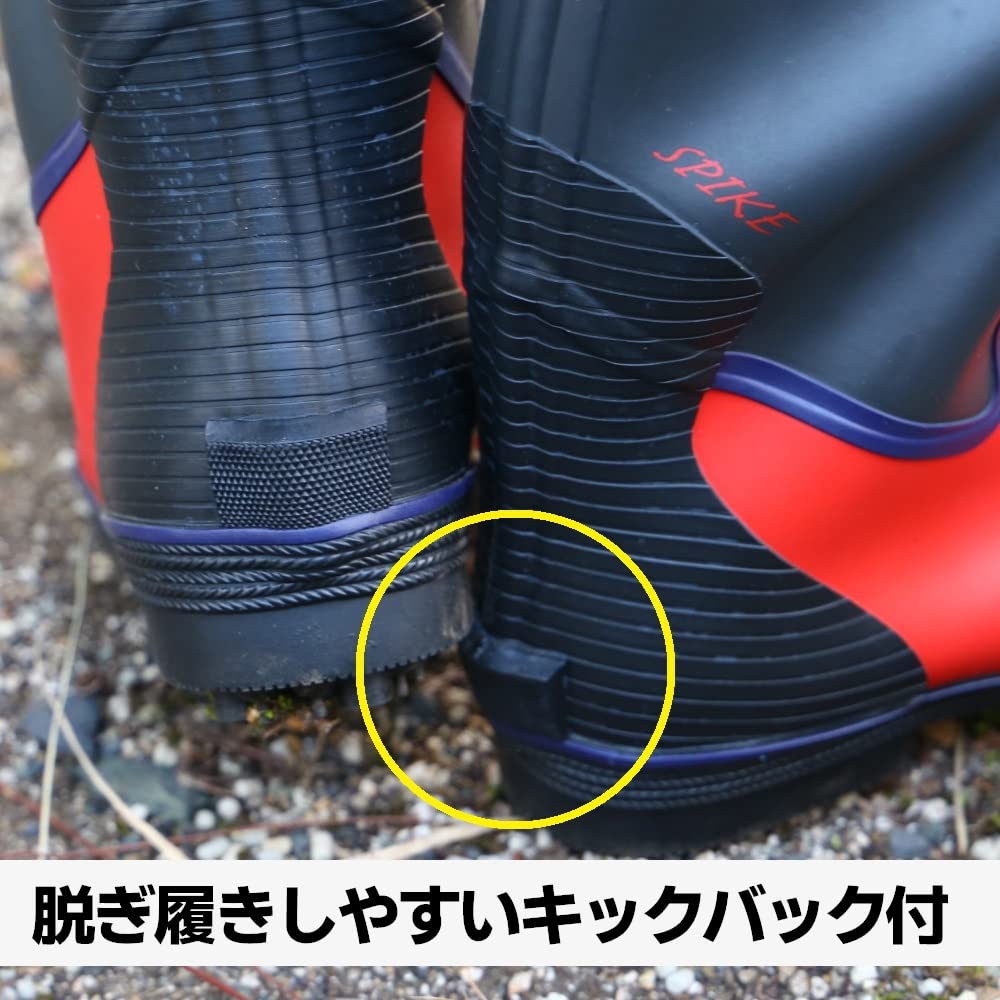 Co-cos nobuoka Herren Ziploa Stiefel mit Spikes und Stiften, Grau, Größen S/M/L (LL, 26,5-27,0 cm)