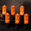 LED Flameless Candles - AIMOONSA - Light-up Pumpkin - Set of 6 - Plastic - Battery Operated