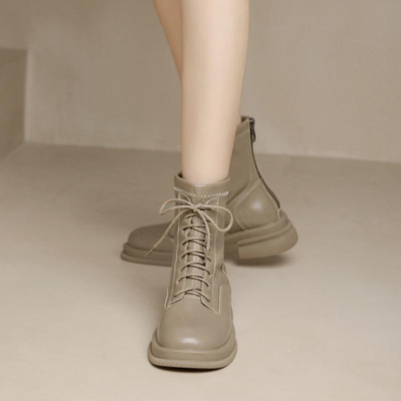 Осенние и зимние женские одинарные ботинки в британском стиле — фото 13