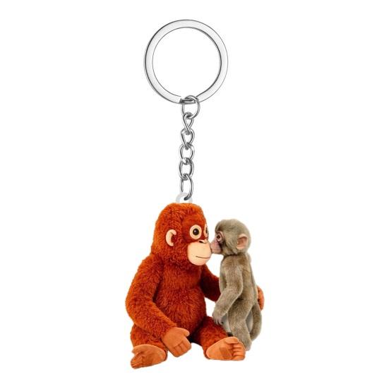 Keychain Pendant Protect Punch The Monkey Key Chain Bag Backpack Car Charm Small Keyring Mini Accessory