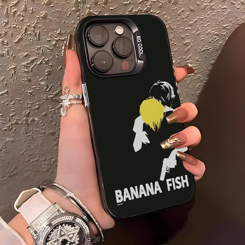 

Classic Anime BANANA FISH Phone Case For IPhone17 Air 16 15 14 Plus 13 12 11 Pro XS Max Silver Black Bumper Case iPhone 15 Pro Max