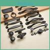 Luxurious Matte Black Nickel Kitchen Cabinet Handle With Vintage European Style