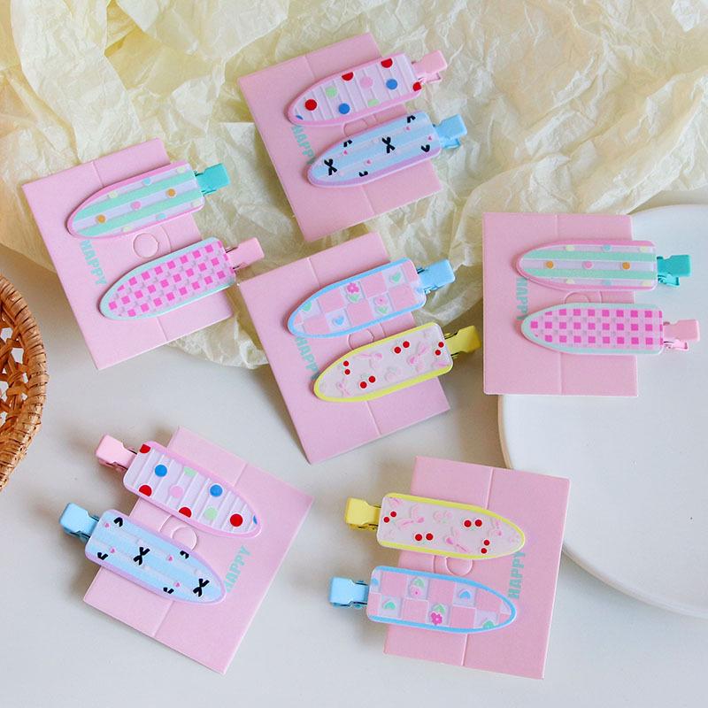 New Polka Dot Dopamine Print Hair Clip - Cute Duckbill Design for Babies and Girls