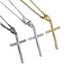 Elegant Cross Pendant Necklace with Inlaid Zircon for Men & Women – Trendy and High-end Jewelry