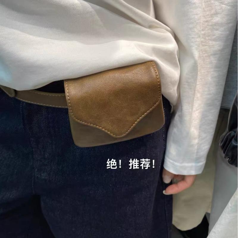 Early Autumn New Oni Concave Fanny Pack Fashion Belt Decorative Card Bag Mini Change Bag