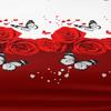 Rose 1 Butterfly Patterned Frosted Bedsheet, Printed Bed Cover For Bedroom, Bedding Excluding Pillowcases
