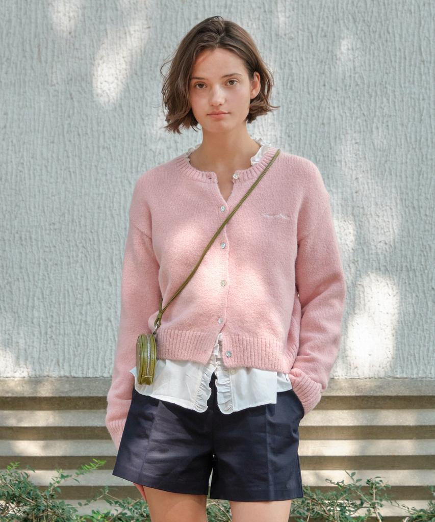 Sseomweeobeoteo Manon Alpaca Cardigan - Pink