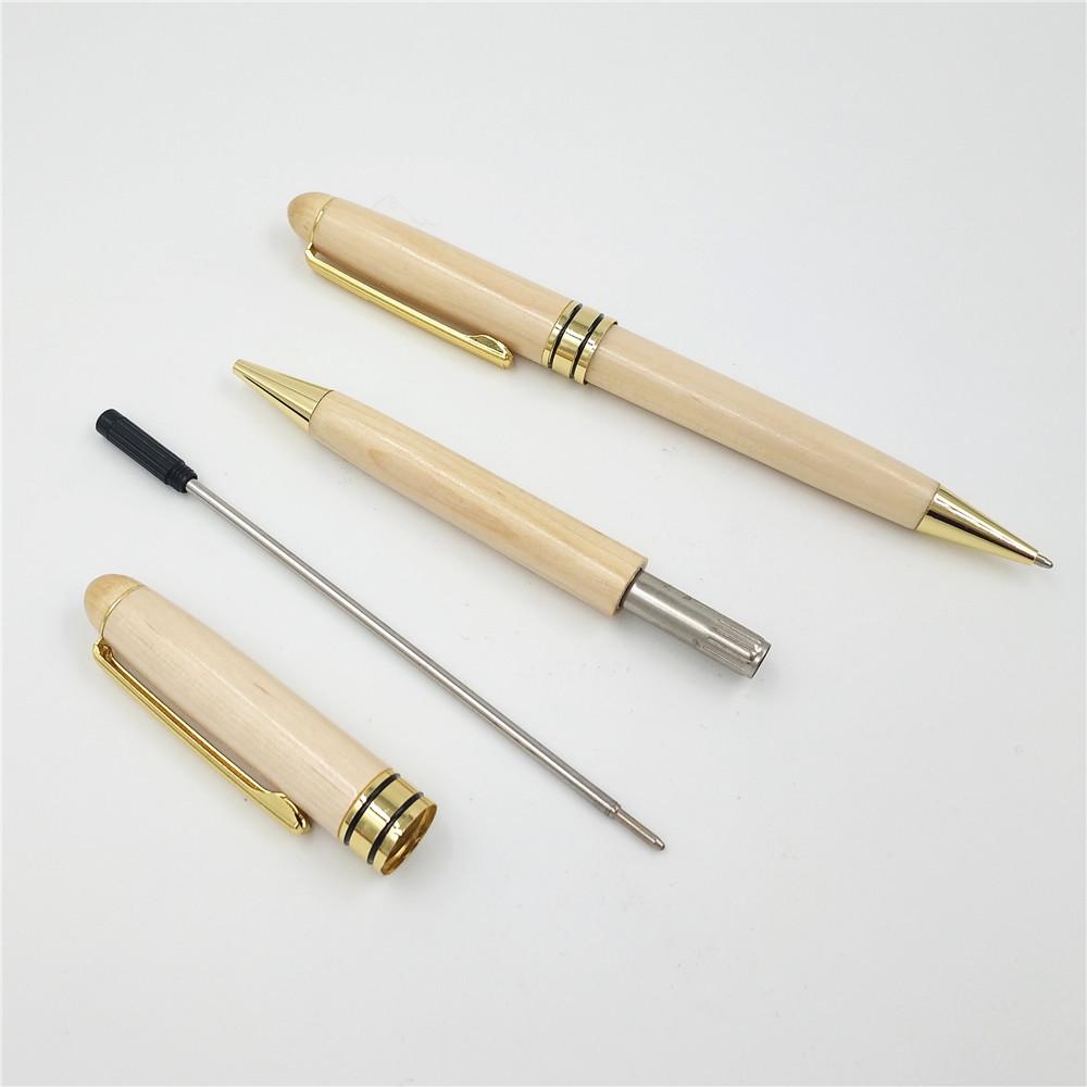 Maple Wood Fountain Pen Set with Ink Cartridges - 26 Da Ming Jian Business Gift, Custom Logo Available