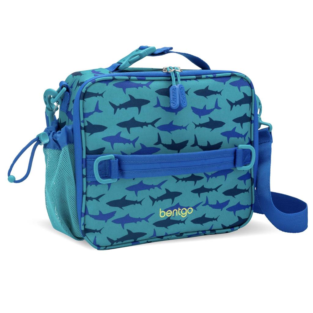Bentgo Kids Lunch Bag Double Interior Exterior Zippered Water Bottle Holder Ideal for Children - Durable, Insulated, Water-Resistant Fabric, &