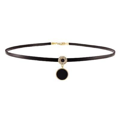 Koreansk Stil Svart Choker Halskjede for Kvinner - Trendy Kragebenskjede, Mørkt Mote Tilbehør