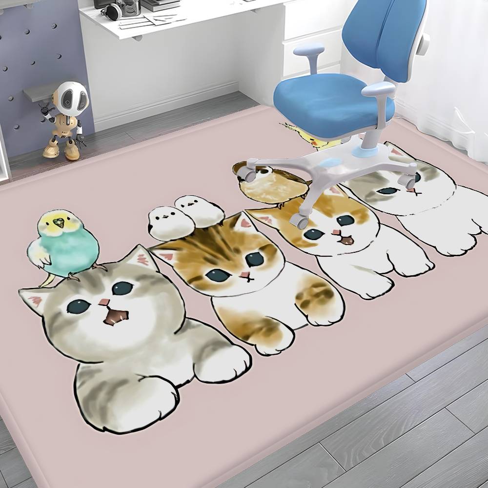 

Popular Cute M-Mofusand Cat Floor Mat INS Style Soft Bedroom Floor House Laundry Room Mat Anti-skid Household Carpets 40cm x 60cm