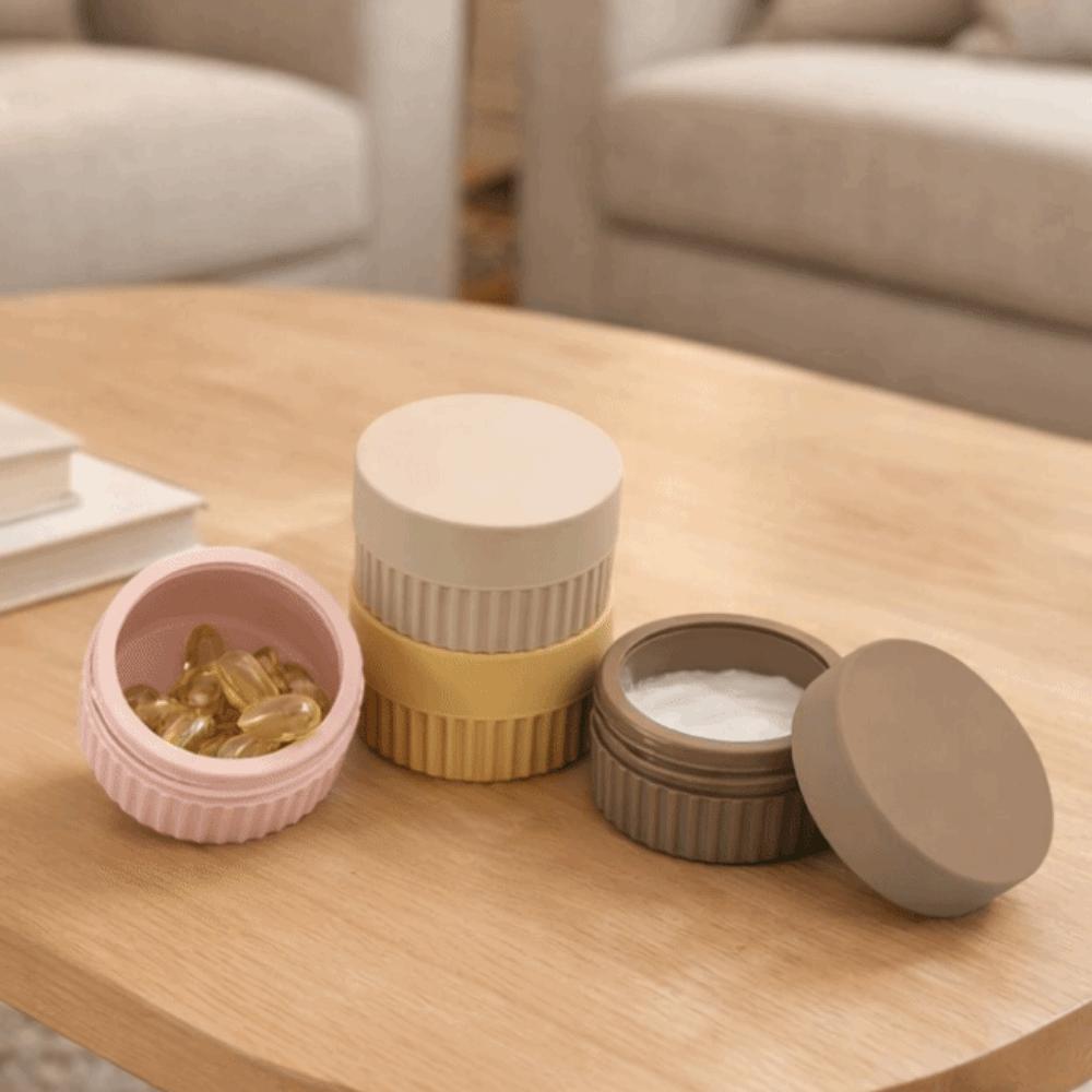 4PCS Portable 20ML Silicone Storage Box Mini Refillable Moisturizer Container Lightweight with Lid Pill Case Creams