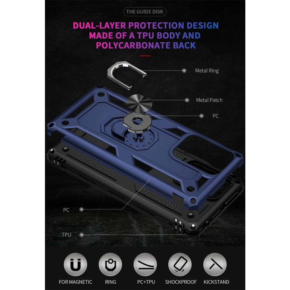 Mi11T Case Shockproof Bumper Armor Phone Cases For Xiaomi11T Xiaomi Xiomi Mi 11T 11 T Pro Car Magnetic Holder Ring Stand Cover