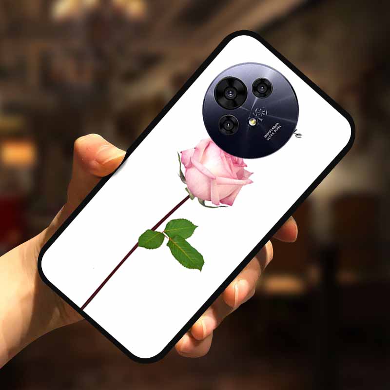 

For TCL 50 Pro Nxtpaper 5G Case 3D Flower Soft Relief Emboss Silicone Back Covers for TCL 50 Nxtpaper 5G Case TPU Protector Para 50 Pro Nxtpaper лимонно-желтый