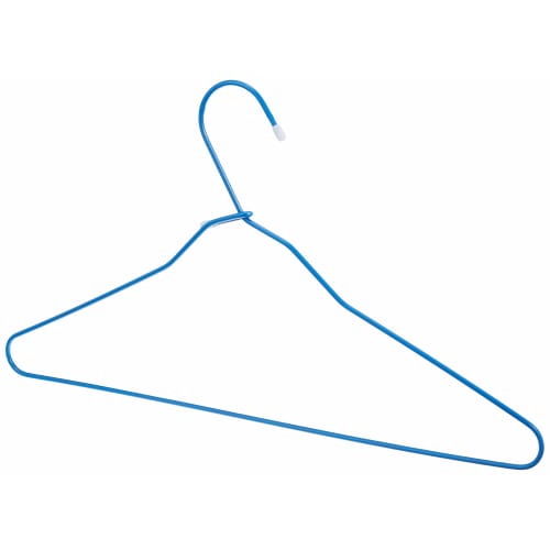 Nishida Laundry Hanger, Wire Hanger, Set of 4, Blue