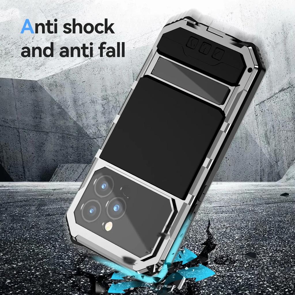 IPhone15pro Μεταλλικό Πλαίσιο Προστατευτικό Κάλυμμα - Εξωτερική Αντικραδασμική Θήκη για Apple 15. Κατάλληλο για διασυνοριακή χρήση.