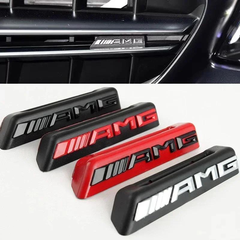 3D ABS Logo AMG Emblem Car Front Grille Badge Mercedes Benz GLC A B C E Class W204 W205 W212 W213 GT AMG Sticker Accessories
