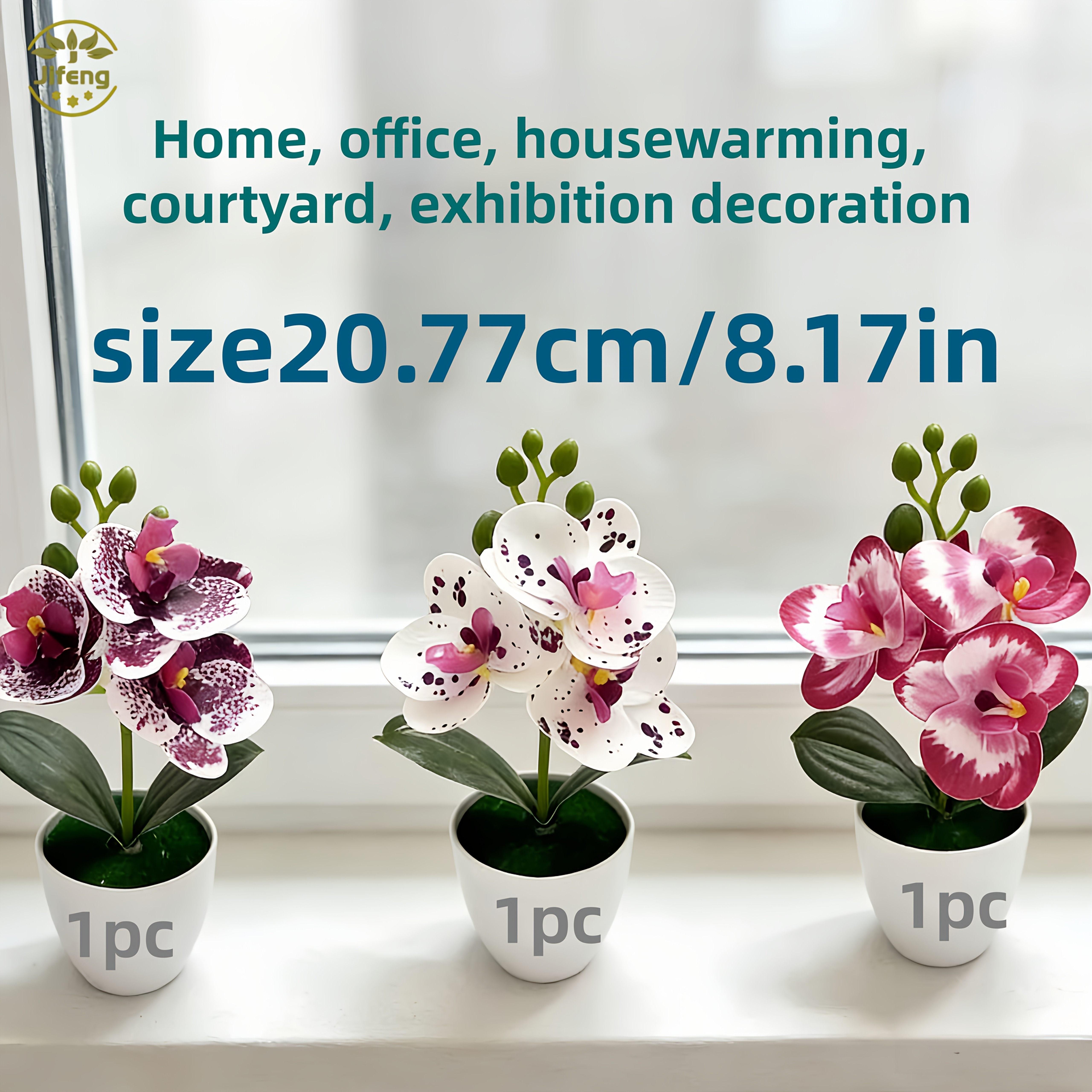 Artificial Phalaenopsis Bonsai Simulation Plants Pot Plants for Garden Table Home Bedroom Decoration Outdoor Fake Plant Ornament