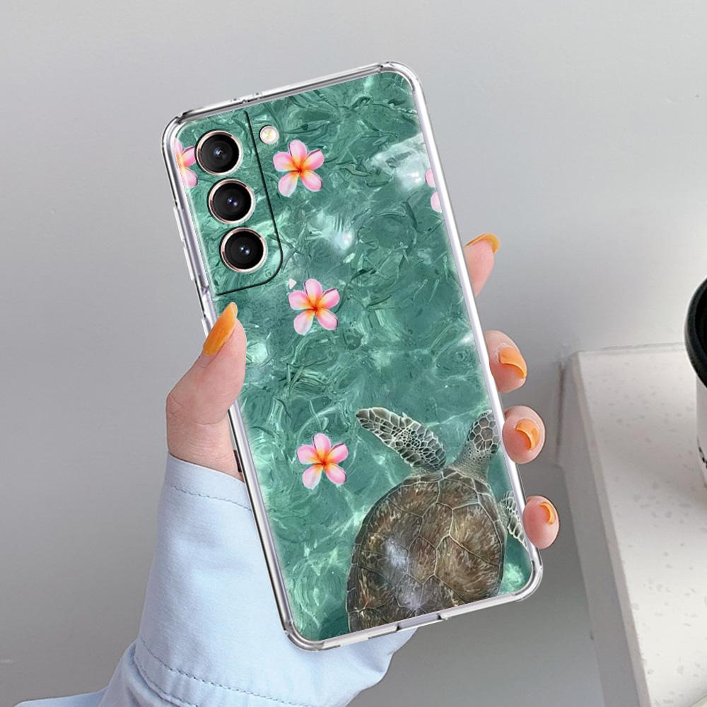 Phone Case For Samsung Galaxy S26 S25 S24 S23 S22 Ultra S20 S21 FE 5G Plus Soft Clear Cover Summer Colorful Flower