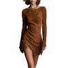 Women' Fashionable -colored Flared-sleeve Long-sleeved Top