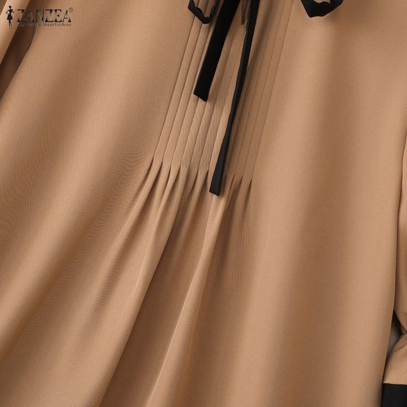 ZANZEA Camicetta casual da donna con scollo rotondo e maniche corte