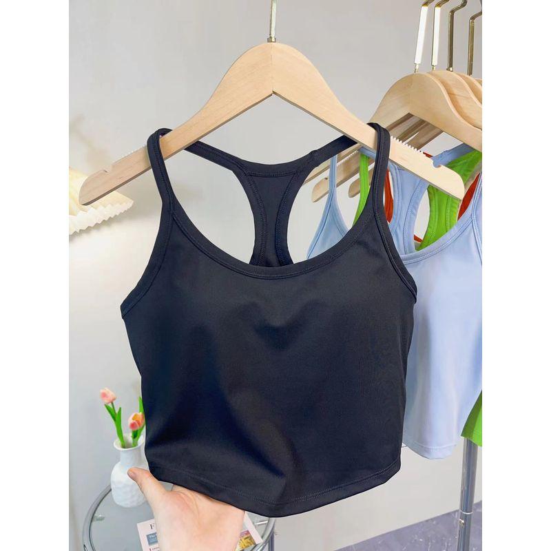 

Распродажа Йога-жилет Ударопрочный Пуш-ап Фиксированная чашка Бег Верхняя одежда Тренировки Фитнес Красивая спина Спортивное нижнее белье Black M