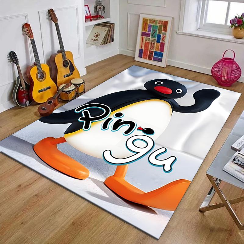 1pc Pingu (3) Design Printed Area Rug Carpet for Bedroom Living Room Home Decor Rugs Mat Non Slip Mat Rug for Bedside